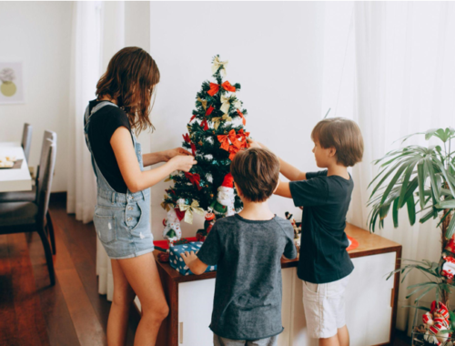 Festive Spirit with a Small White Christmas Tree