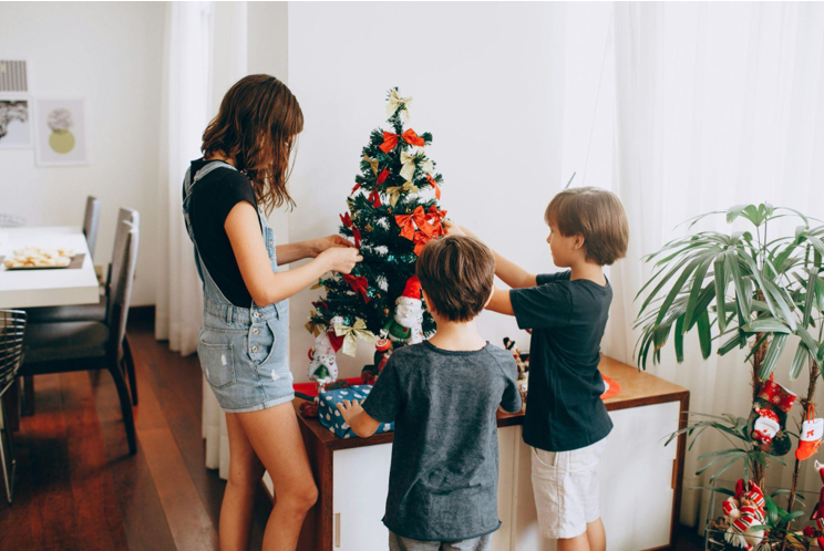 Festive Spirit with a Small White Christmas Tree