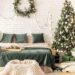 Slim Artificial Christmas Trees & Ornament Sets